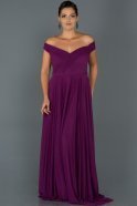 Long Purple Oversized Evening Dress ABU021