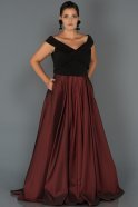 Long Burgundy Oversized Evening Dress ABU014