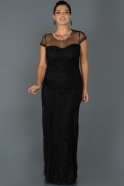 Long Black Oversized Evening Dress ABU135