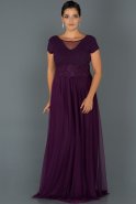 Long Purple Plus Size Evening Dress ABU171