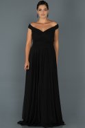 Black Long Oversized Evening Dress ABU354