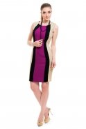 Short Purple Evening Dress T2104