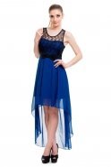 Long Sax Blue Evening Dress T2080