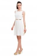 Short White Evening Dress T2124