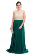 Green Large Size Evening Dress O3843