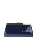 Navy Blue Patent Leather Evening Bag V404