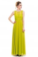 Long Pistachio Green Evening Dress S3988