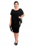 Black Large Size Evening Dress C5208