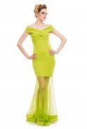Long Pistachio Green Evening Dress C3213