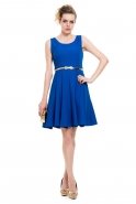 Short Sax Blue Evening Dress T2077