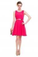 Short Pomegranate Flower Evening Dress T2077