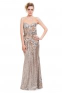 Long Mink-Silver Evening Dress AL8157