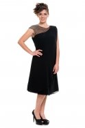 Black Large Size Evening Dress O7443