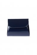 Navy Blue Patent Leather Evening Bag V483