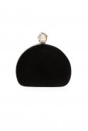 Black Suede Clutch Bag V263