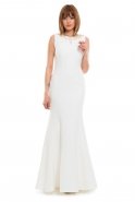 Long White Evening Dress M1456