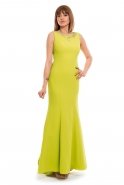 Long Pistachio Green Evening Dress M1456