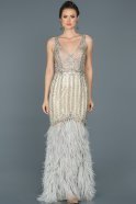 Long Grey Mermaid Prom Dress ABU254