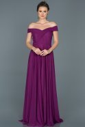Long Purple Prom Gown ABU021
