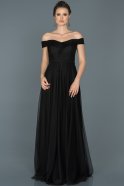 Long Black Prom Gown ABU021