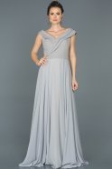Long Grey Engagement Dress ABU012