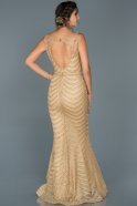 Long Gold Mermaid Prom Dress ABU429