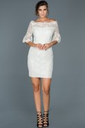 Short White Invitation Dress ABK187