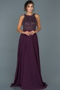 Long Violet Engagement Dress ABU435
