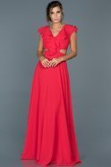 Long Red Engagement Dress ABU072