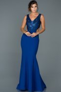 Long Sax Blue Mermaid Prom Dress ABU417