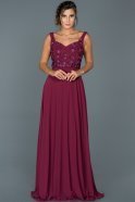 Long Purple Engagement Dress ABU419