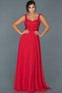 Long Red Engagement Dress ABU419