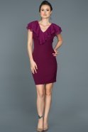 Short Purple Invitation Dress ABK201
