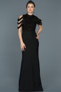 Long Black Prom Gown ABU457
