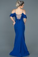 Long Sax Blue Mermaid Prom Dress ABU035