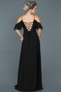 Long Black Engagement Dress ABU459