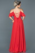 Long Red Engagement Dress ABU459
