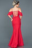 Long Red Mermaid Evening Dress ABU454