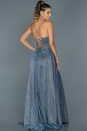 Long Sax Blue Evening Dress ABU451