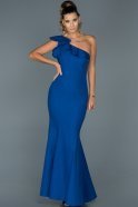 Long Sax Blue Mermaid Prom Dress ABU068