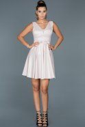Short Pink Prom Gown ABK185