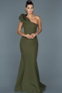 Long Olive Drab Mermaid Prom Dress ABU414