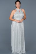 Long Grey Oversized Evening Dress ABU413
