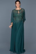 Long Emerald Green Oversized Evening Dress ABU464