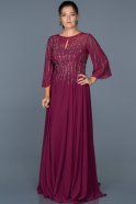 Long Violet Oversized Evening Dress ABU464