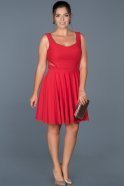 Short Red Oversized Evening Dress ABK003