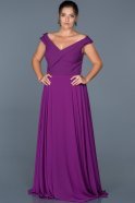 Long Purple Oversized Evening Dress ABU012