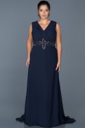 Long Navy Blue Evening Dress ABU463