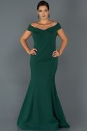 Long Emerald Green Oversized Evening Dress ABU077