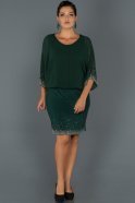 Short Green Oversized Evening Dress ABK110